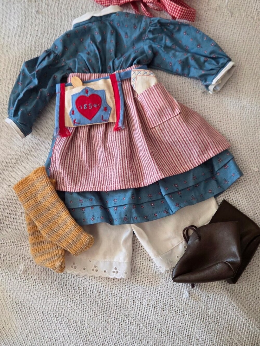 American Girl Doll Dress Kirsten's Meet Outfit Pleasant Company 1994 Vintage